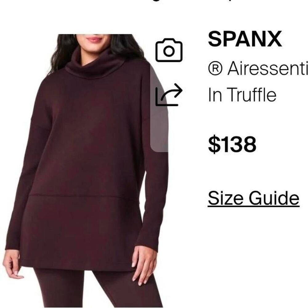 Spanx burgundy turtleneck dress in